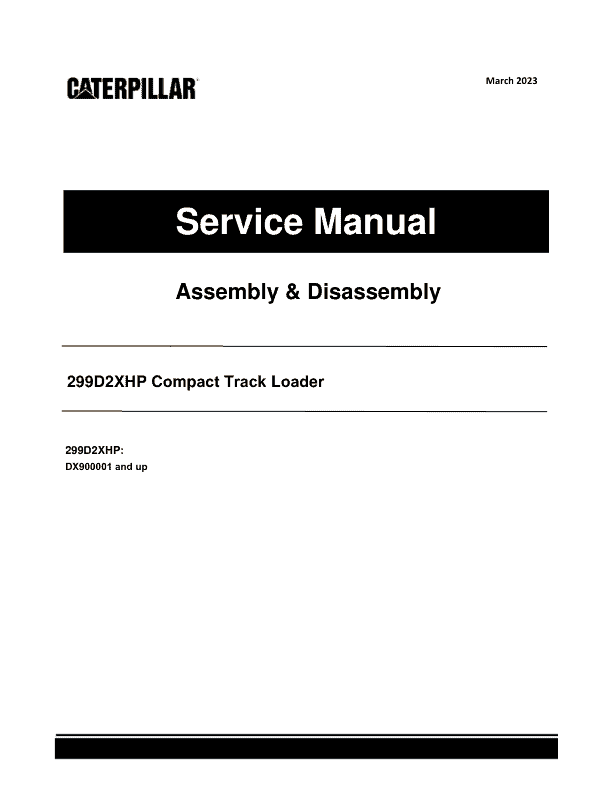 Caterpillar CAT 299D2XHP Compact Track Loader Service Repair Manual (DX900001 and up)_1