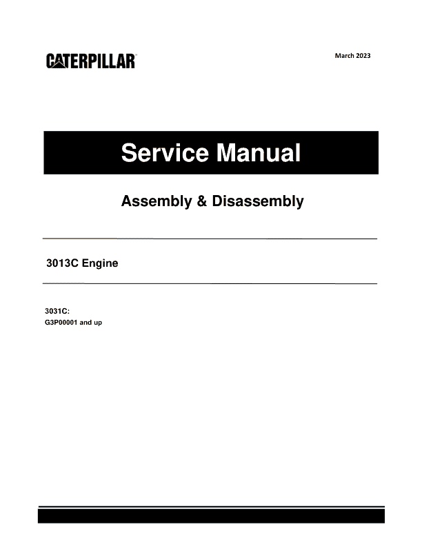 Caterpillar CAT 3013C Engine Machine Service Repair Manual (G3P00001 and up)_1