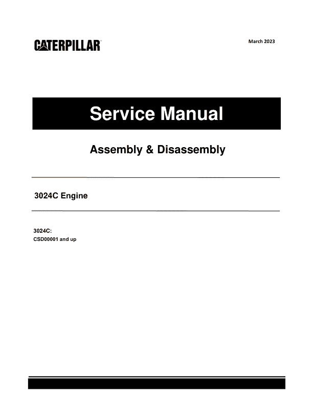 Caterpillar CAT 3024C Engine Machine Service Repair Manual (CSD00001 and up)_1
