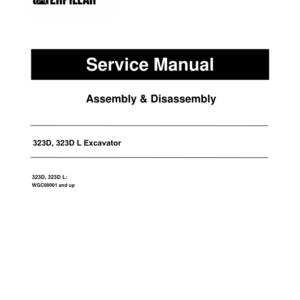 Caterpillar CAT 323D, 323D L Excavator Service Repair Manual (WGC00001 and up)_1