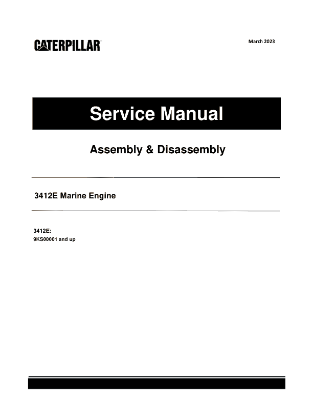 Caterpillar CAT 3412E Marine Engine Service Repair Manual (9KS00001 and up)_1