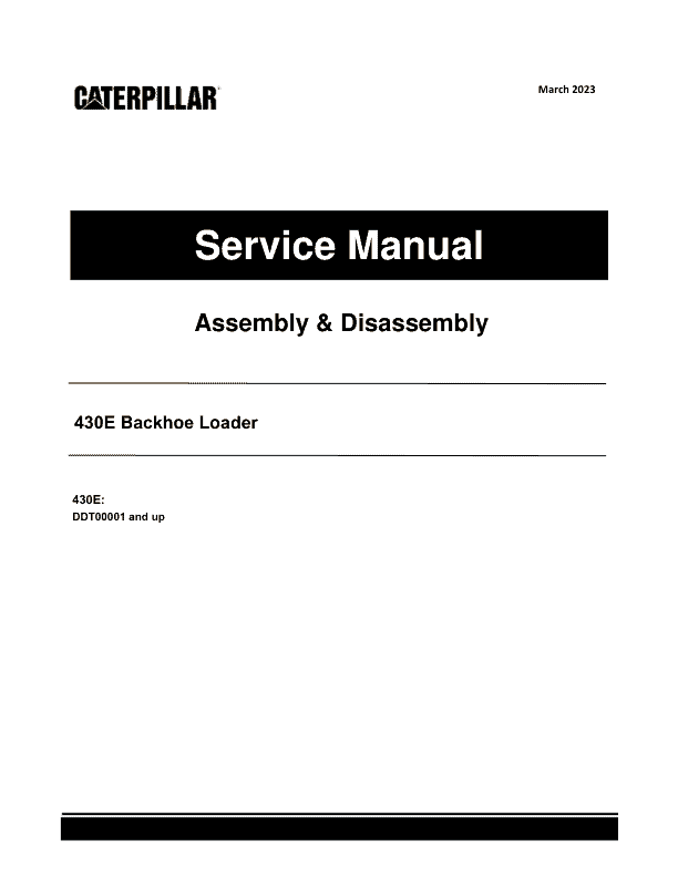Caterpillar CAT 430E Backhoe Loader Service Repair Manual (DDT00001 and up)_1