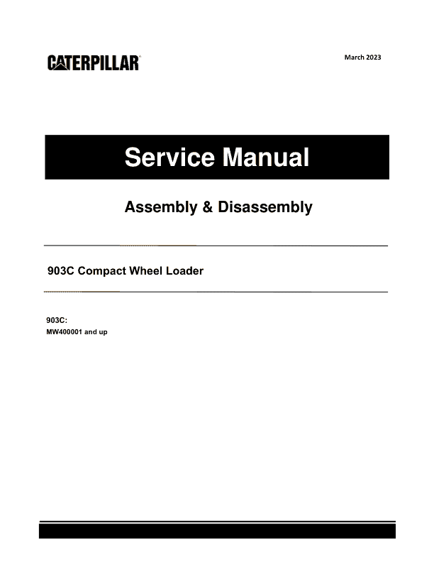 Caterpillar CAT 903C Compact Wheel Loader Service Repair Manual (MW400001 and up)_1