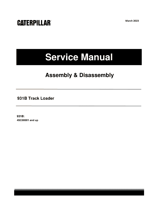 Caterpillar CAT 931B Track Loader Service Repair Manual (4SC00001 and up)_1