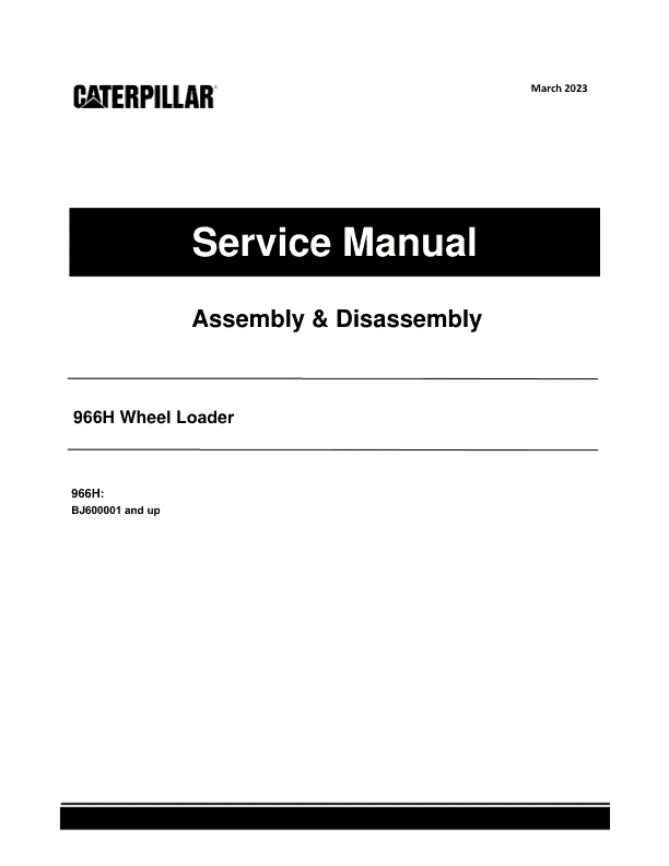 Caterpillar CAT 966H Wheel Loader Service Repair Manual (BJ600001 and up)_1
