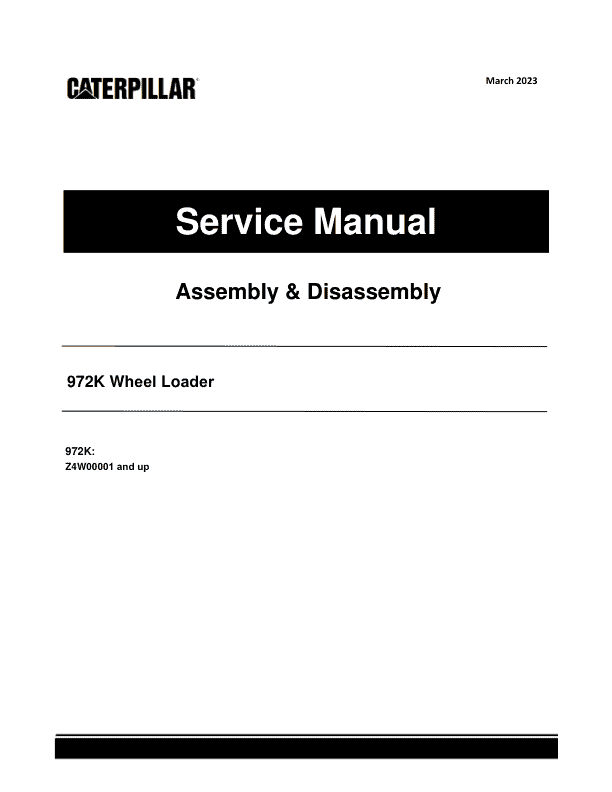 Caterpillar CAT 972K Wheel Loader Service Repair Manual (Z4W00001 and up)_1