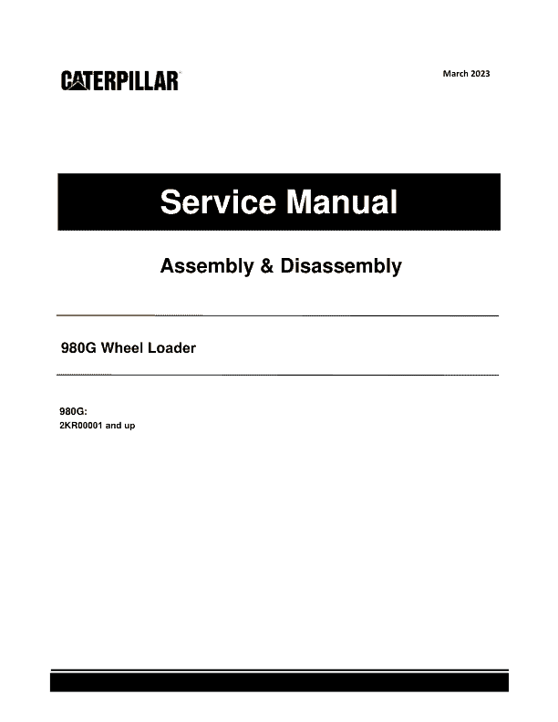 Caterpillar CAT 980G Wheel Loader Service Repair Manual (2KR00001 and up)_1