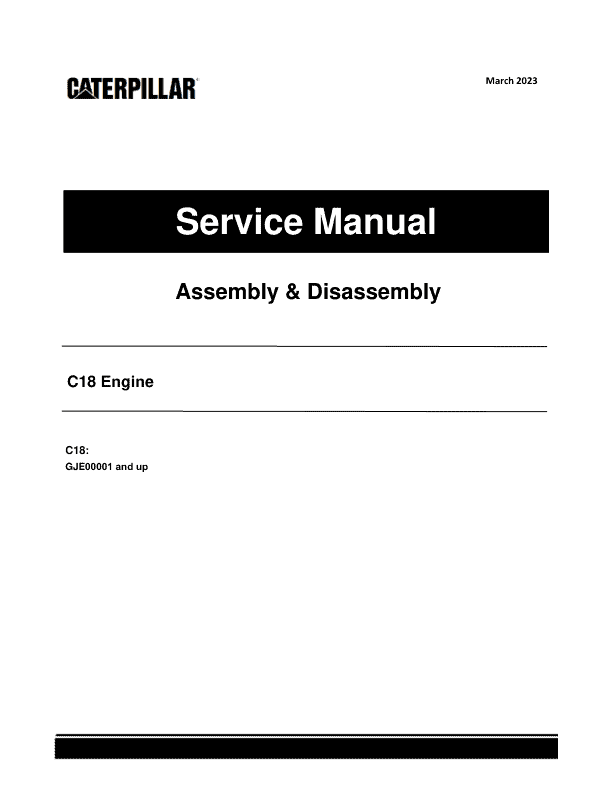 Caterpillar CAT C18 Engine Service Repair Manual (GJE00001 and up)_1