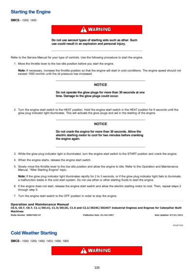 Caterpillar CAT C2.2 Engine Service Repair Manual (G7M00001 And Up)