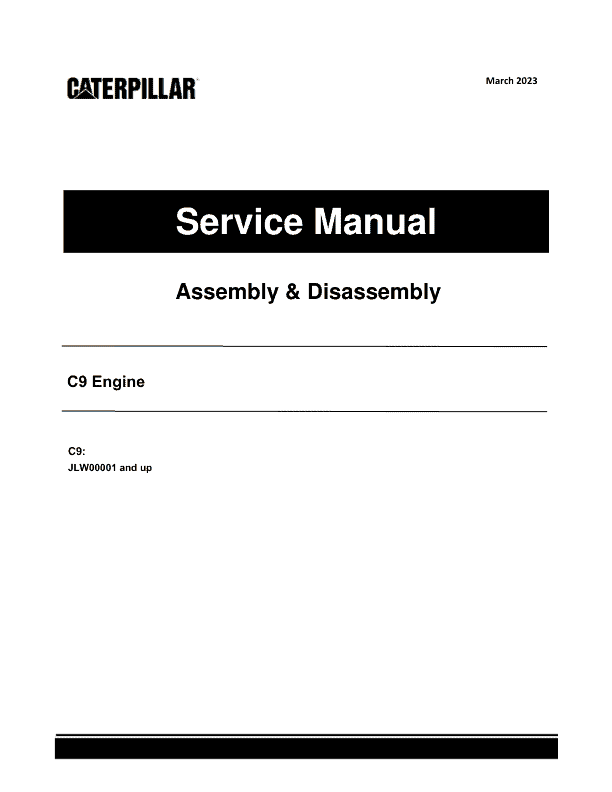 Caterpillar CAT C9 Engine Service Repair Manual (JLW00001 and up)_1
