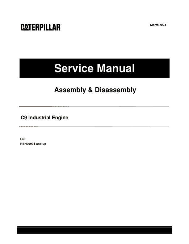Caterpillar CAT C9 Engine Service Repair Manual (REH00001 and up)_1
