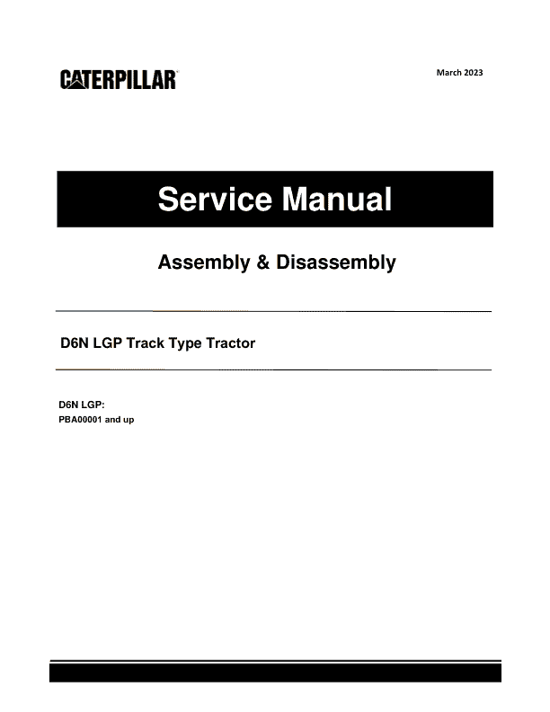 Caterpillar CAT D6N LGP Track Type Tractor Service Repair Manual (PBA00001 and up)_1