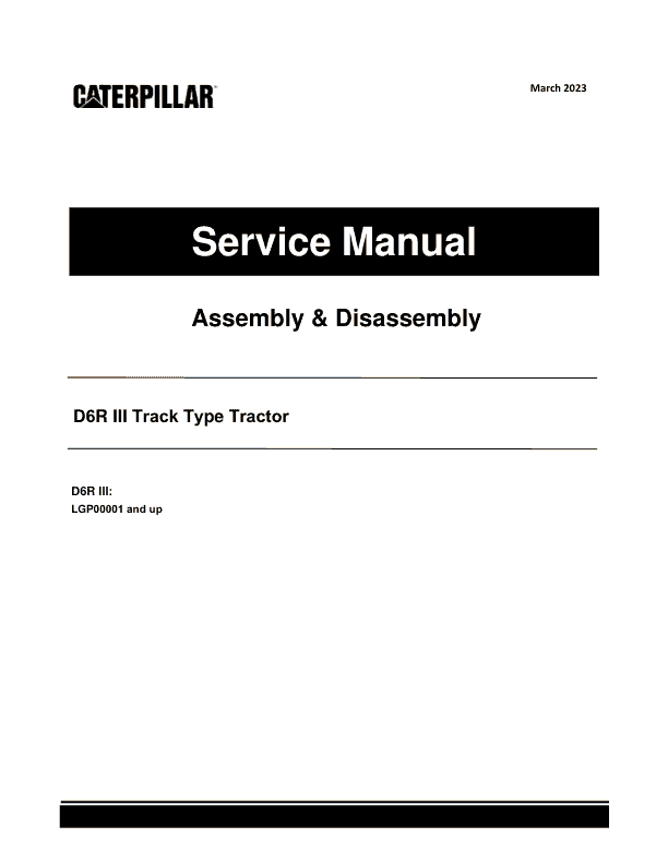 Caterpillar CAT D6R III Track Type Tractor Service Repair Manual (LGP00001 and up)_1