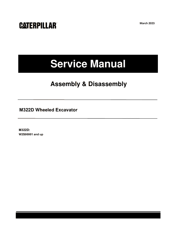 Caterpillar CAT M322D Wheeled Excavator Service Repair Manual (W2S00001 and up)_1