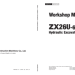 Hitachi ZX26U-6 Mini Excavator Service Repair Manual