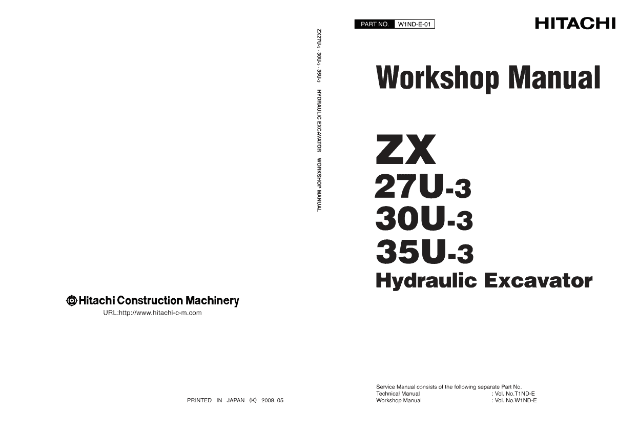 Hitachi ZX27U-3, ZX30U-3, ZX35U-3 Service Repair Manual_1