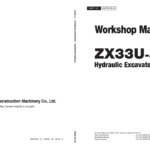 Hitachi ZX30U-5A Mini Excavator Service Repair Manual