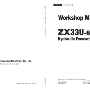 Hitachi ZX33U-6 Mini Excavator Service Repair Manual