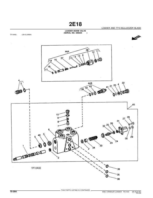 John Deere 450c Crawlers Parts Catalog Manual - Pc1443