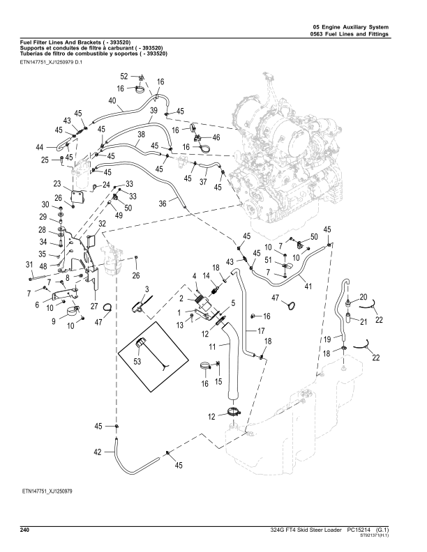 John Deere 324G Skid Steers (SN 1T0324G_ J328658-) Parts Catalog Manual ...