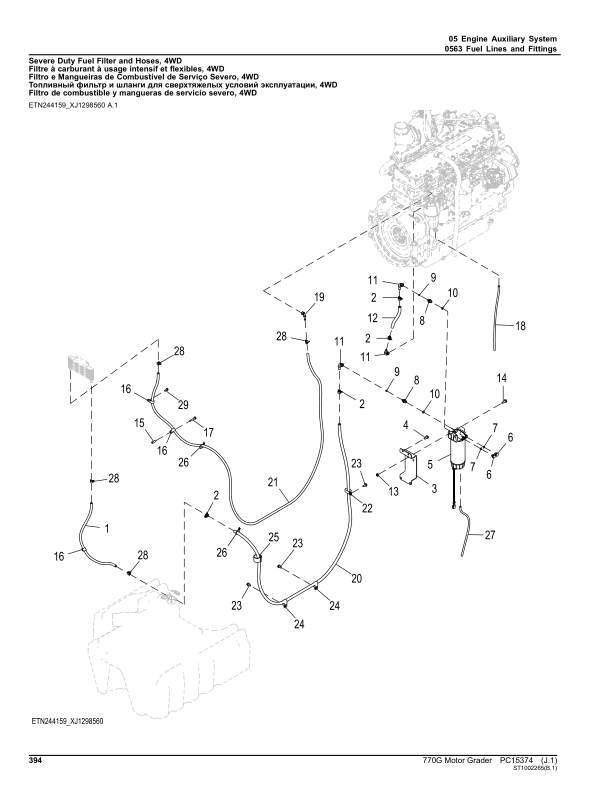 John Deere 770G Motor Graders Parts Catalog Manual - PC15374