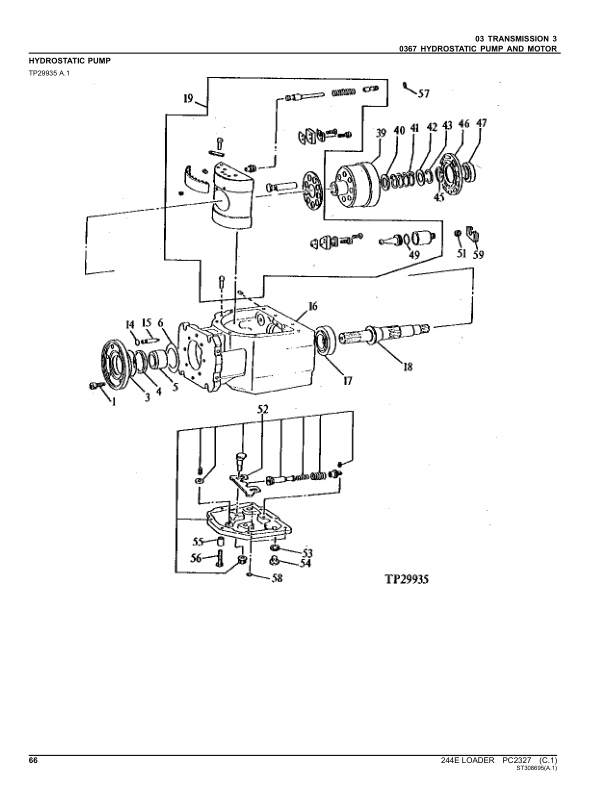 John Deere 244E Loaders Parts Catalog Manual - PC2327