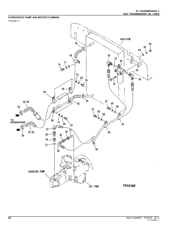 John Deere 244h Loaders Parts Catalog Manual - Pc2576