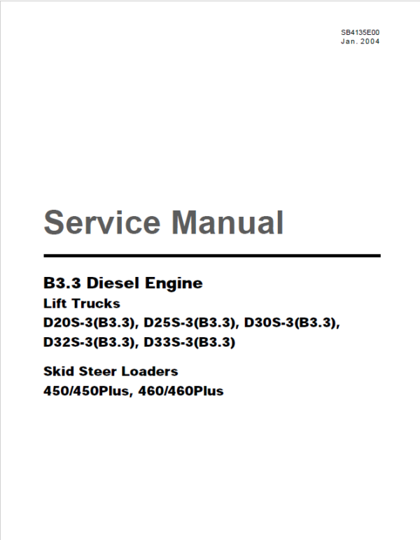 Cummins B3.3 Diesel Engine Repair Manual