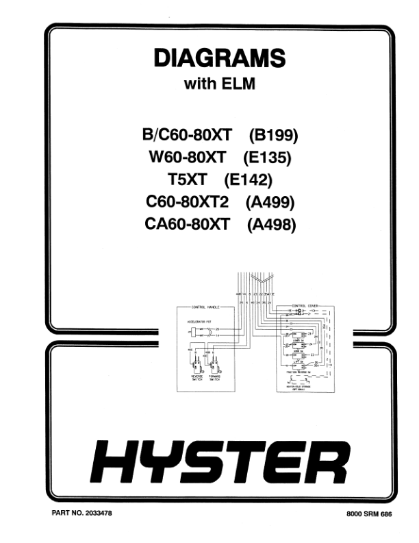 Hyster B60XT, C60XT, B80XT, C80XT Forklift B199 Series Repair Manual_1