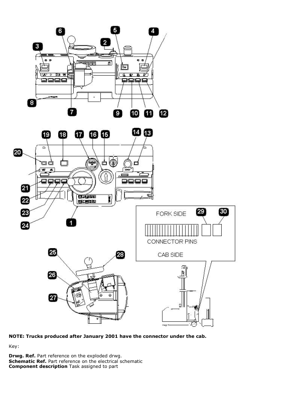 Hyster C1.0, C1.3, V30XMU Man-Up Turret Trucks A463 Series Repair Manual_35