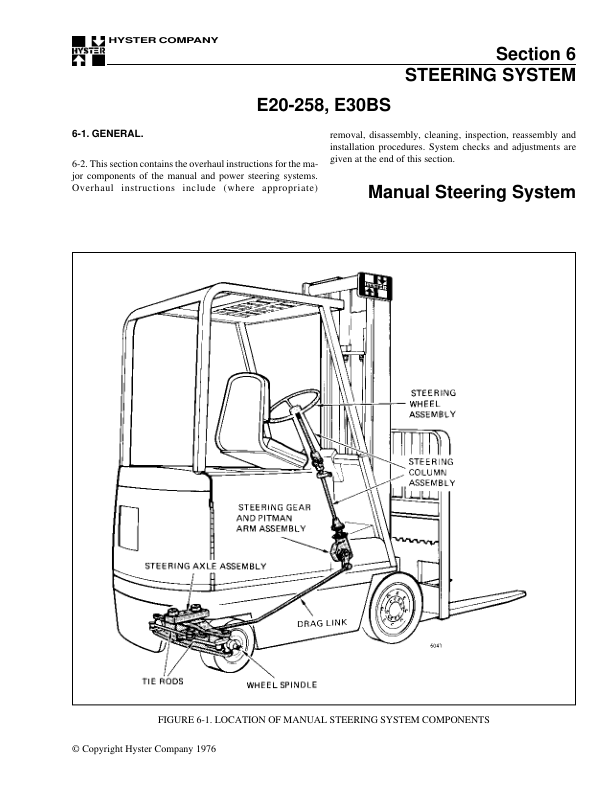 Hyster E20B, E20BH, E25B, E25BH, E30BH, E30BS Electric Forklift Truck B114 Series Repair Manual (USA)_1
