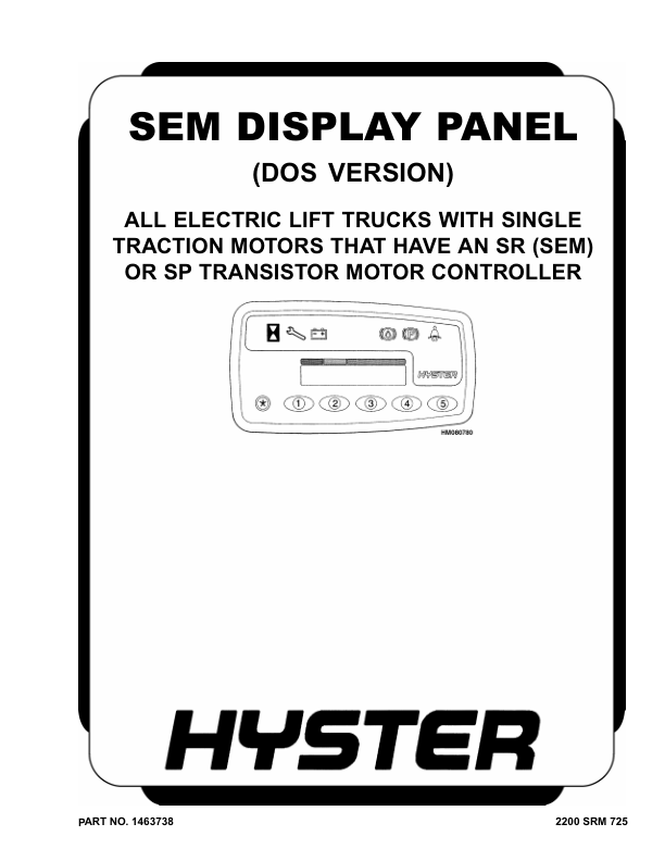 Hyster E3.50XL, E4.00XL, E5.00XL, E5.00XL, E5.50XL Electric Forklift Truck C098 Series Repair Manual (EU)_1