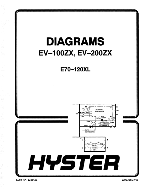 Hyster E70XL3, E80XL3, E100XL3, E100XL3S, E120XL3 Electric Forklift Truck C098 Series Repair Manual_1