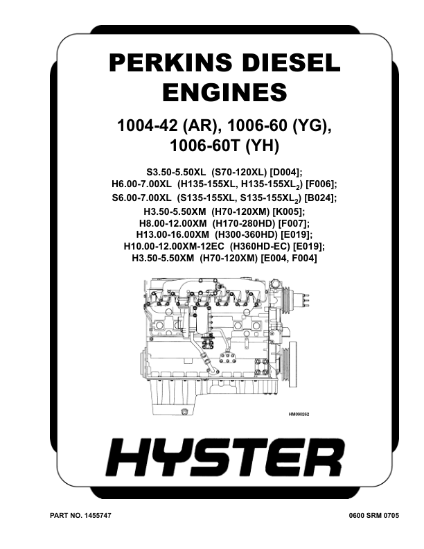 Hyster H300HD, H330HD, H360HD, H300EC, H330EC, H360EC Diesel Forklift E019 Series Repair Manual (USA)_1