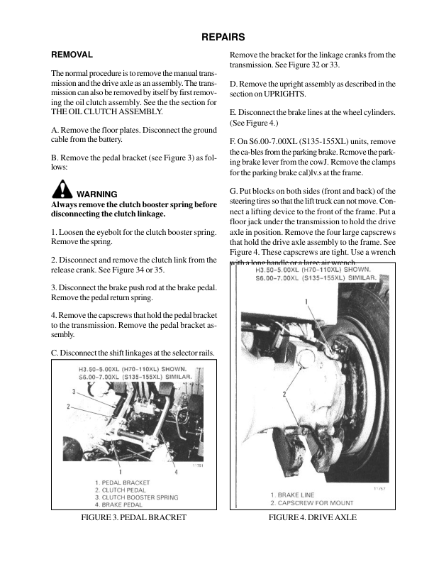 Hyster H70XL, H80XL, H90XL, H100XL, H110XL Forklift Truck G005 Series Repair Manual (USA)_2