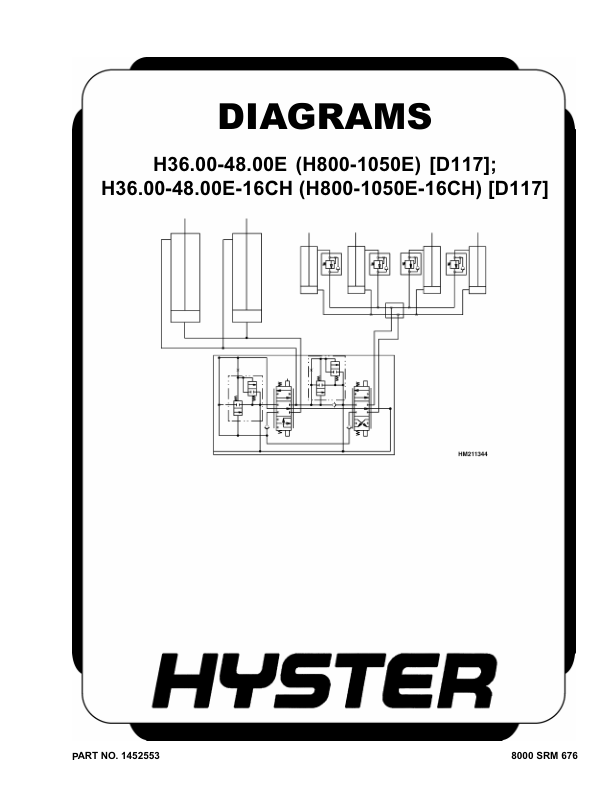 Hyster H800E, H880E, H970E, H1050E Forklift Truck D117 Series Repair Manual (USA)_1