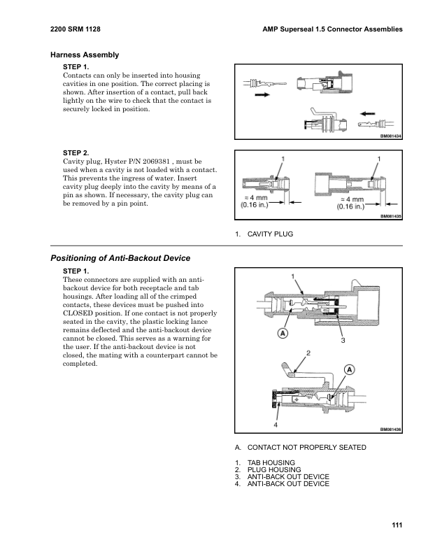 Hyster J170XNL, J175XNL, J190XNL Electric Forklift A250 Series Repair Manual_116