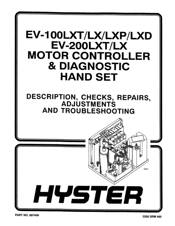 Hyster J30XMT, J35XMT, J40XMT Electric Forklift Truck C160 Series Repair Manual_1