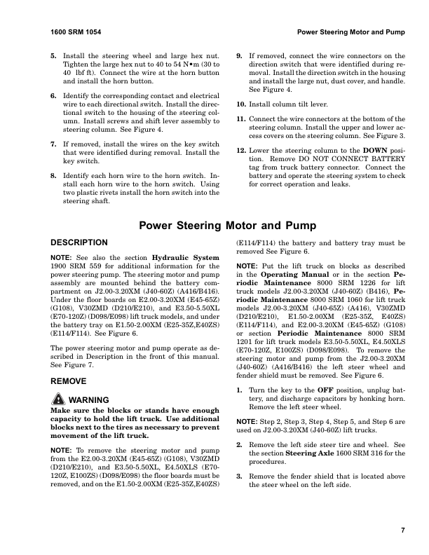 Hyster J40Z, J50Z, J60Z, J65Z Electric Forklift Truck B416 Series Repair Manual (USA)_10