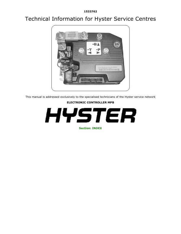 Hyster P1.6, P1.8, P2.0 Pedestrian Pallet Truck C437 Series Service Repair Manual_1