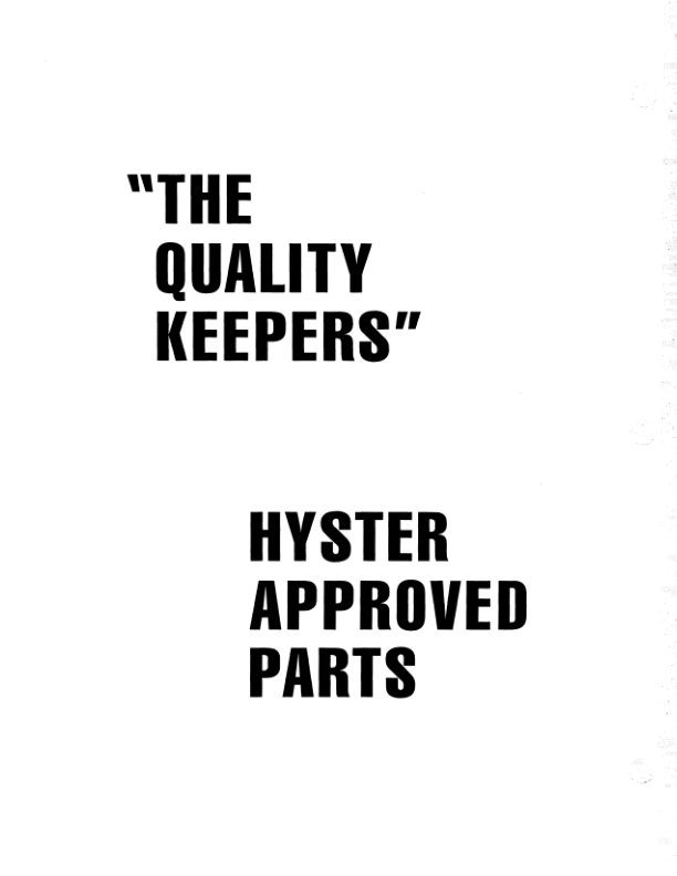 Hyster S40XL, S50XL, S60XL Diesel & LPG ForkLift Truck B187 Series Repair Manual (USA)_3