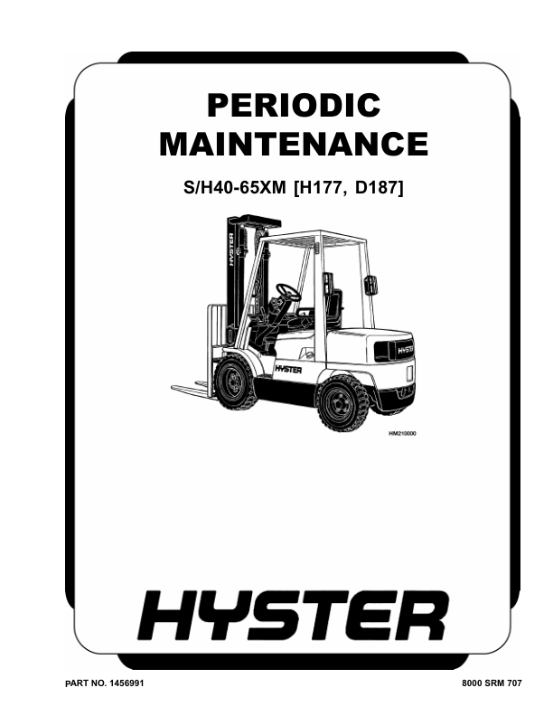 Hyster S40XM, S45XM, S50XM, S60XM, S65XM ForkLift Truck D187 Series Repair Manual (USA)_1