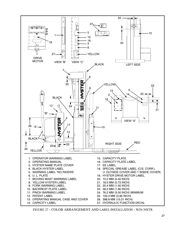 Hyster W20XTC, W30XTC, W40XTC Pallet Truck A454 Series Repair Manual_28