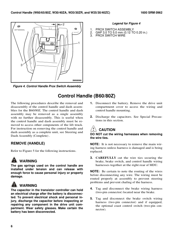 Hyster W30ZA, W40ZA Pallet Stacker B453 Series Repair Manual_9