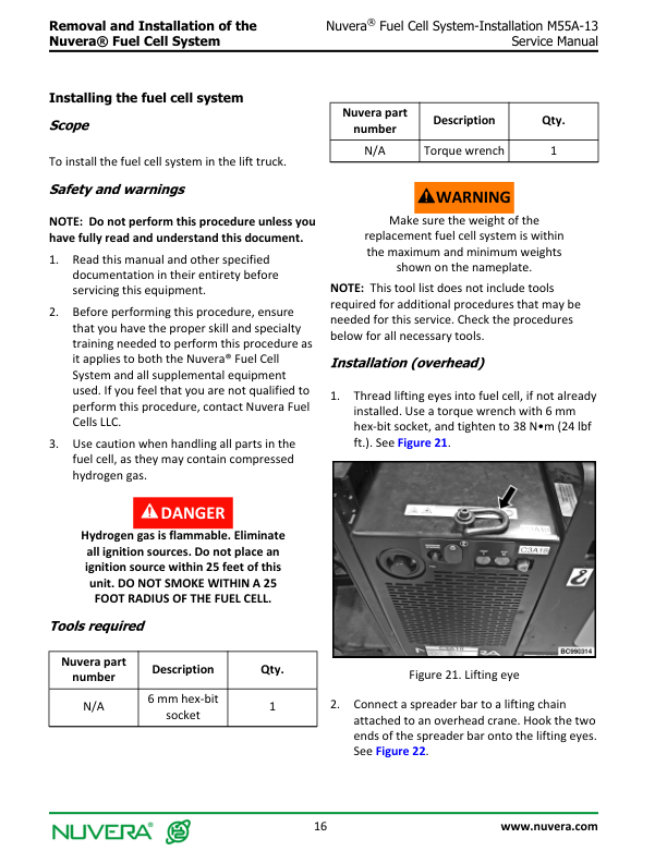 Nuvera M55A-13 Fuel Cell System A2D7 Series Repair Manual_19