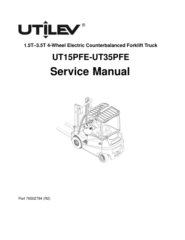 Utilev UT15-25PFE Forklift A374 Series Repair Manual_1