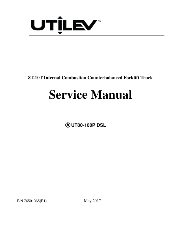 Utilev UT80-100P Forklift A253 Series Repair Manual_1