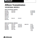 Allison 3000 and 4000 Series Transmission Parts & Repair Manual