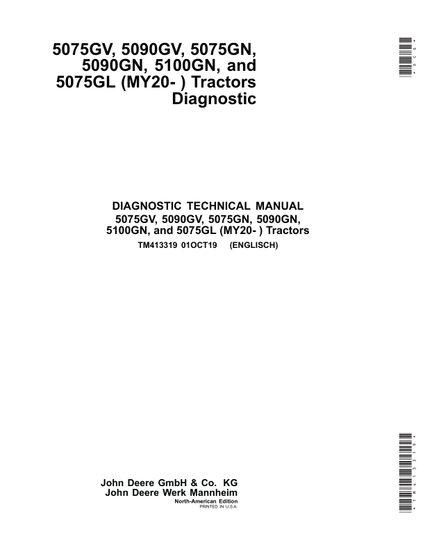 John Deere 5075GV, 5075GN, 5075GL, 5090GV, 5090GN, 5100GN Tractors Repair Manual (N.A, MY20-)_TM413319.pdf_page1