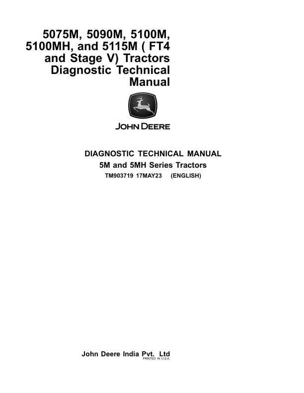 John Deere 5075M, 5090M, 5100M, 5100MH, 5115M (FT4 and Stage V) Tractors Repair Manual (EU)_TM903719.pdf_page1